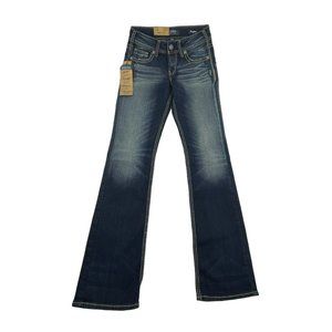 Silver Jeans Womens Suki Mid Rise Slim Bootcut Jeans